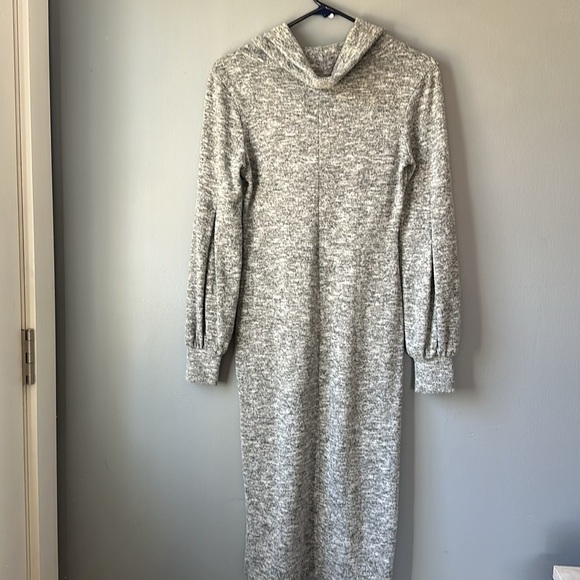 Lulus Mattea Heathered‎ Grey Cowl Neck Midi Sweater Dress women’s XS - Picture 10 of 13